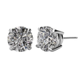 Zarcillos Studs Moissanite 6.5mm