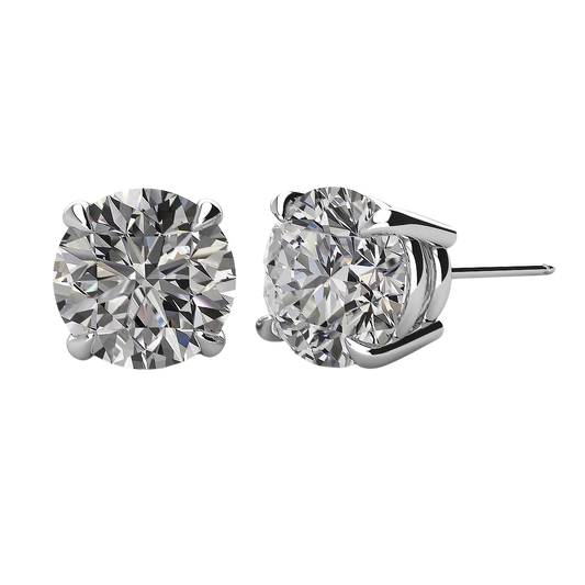 Zarcillos Studs Moissanite 5.0mm