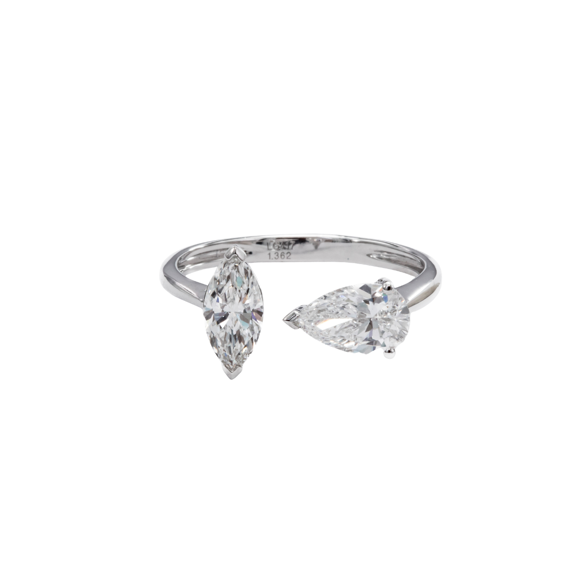Anillo Doble Stone - 10k