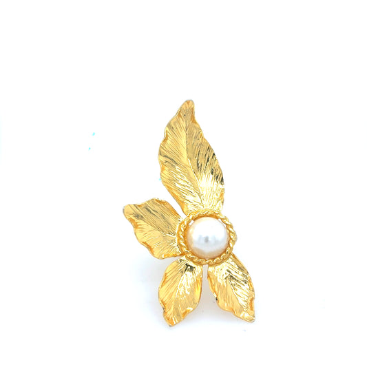 Anillo Flor Perlado