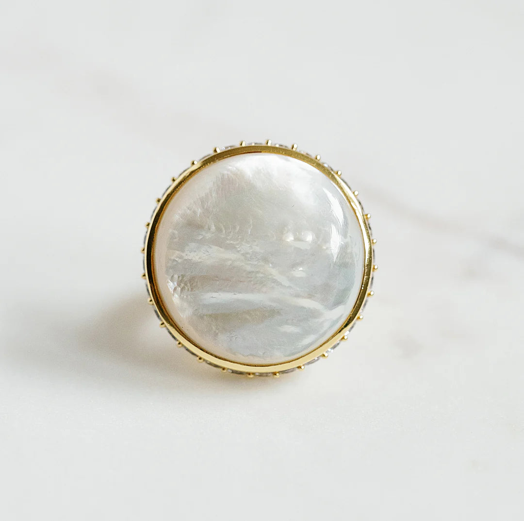 Anillo Statement Mother of Pearl