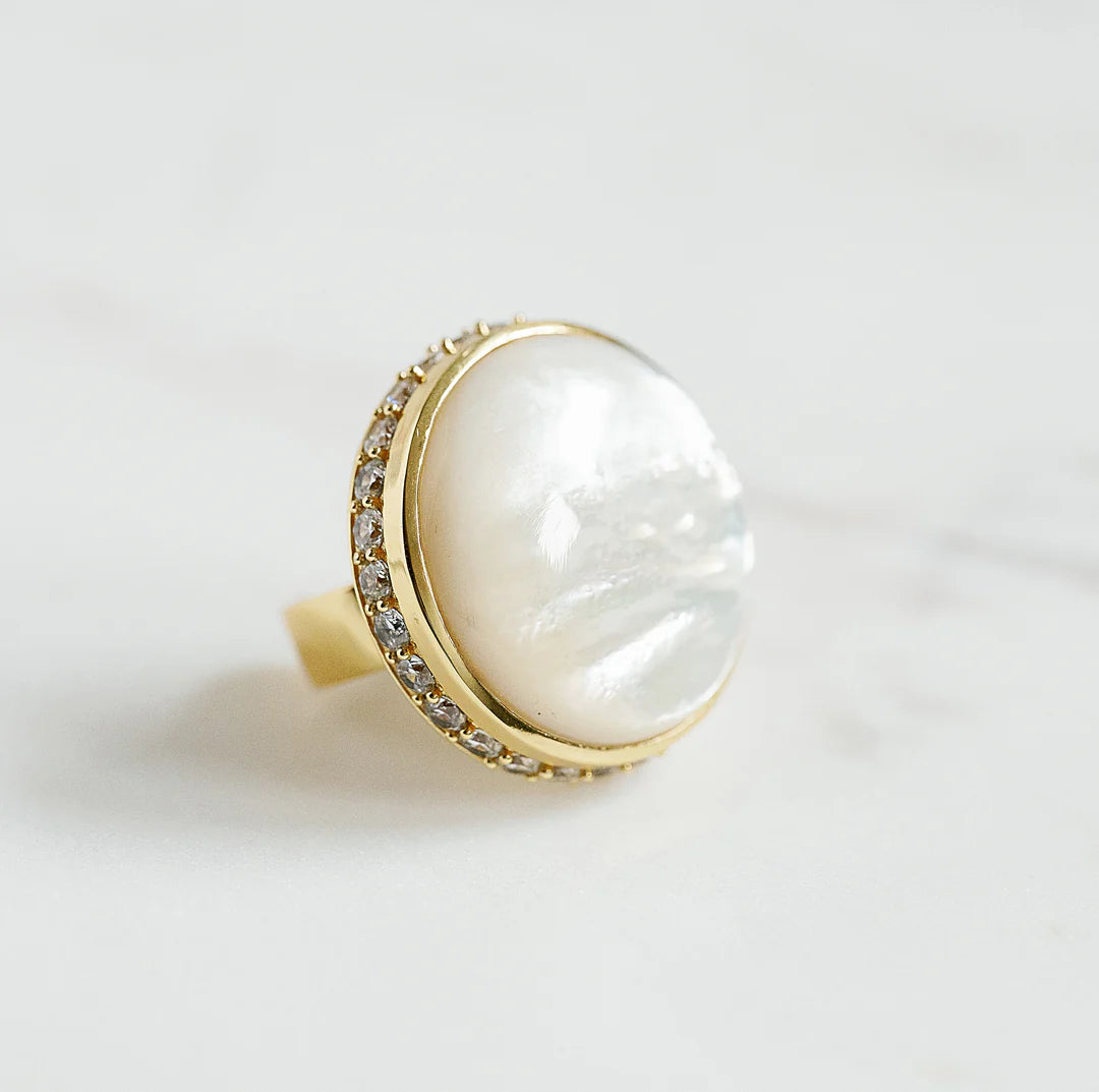 Anillo Statement Mother of Pearl
