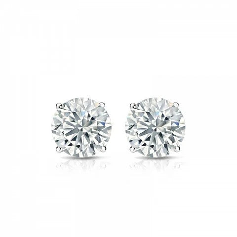 Zarcillos Studs Moissanite (Plateados)