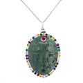 Collar Green Moon Face