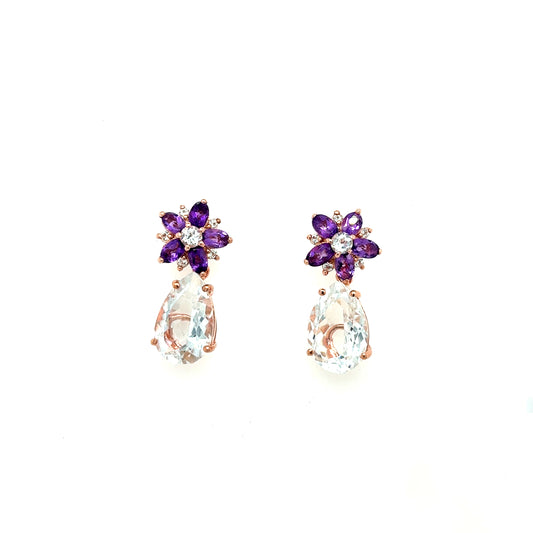 Zarcillos Purple Flower