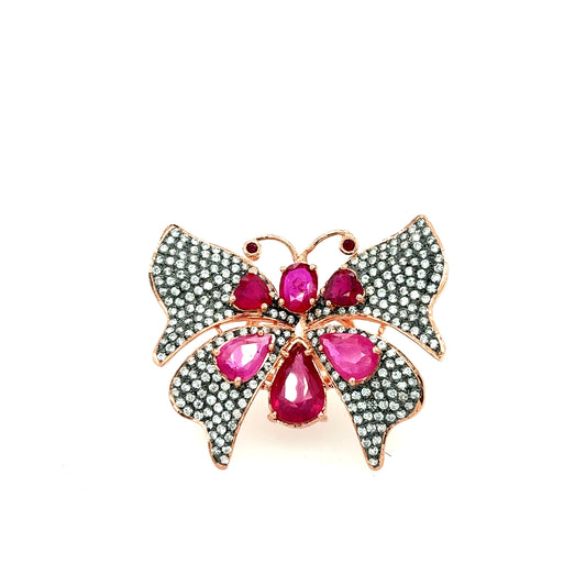 Anillo Magenta Butterfly