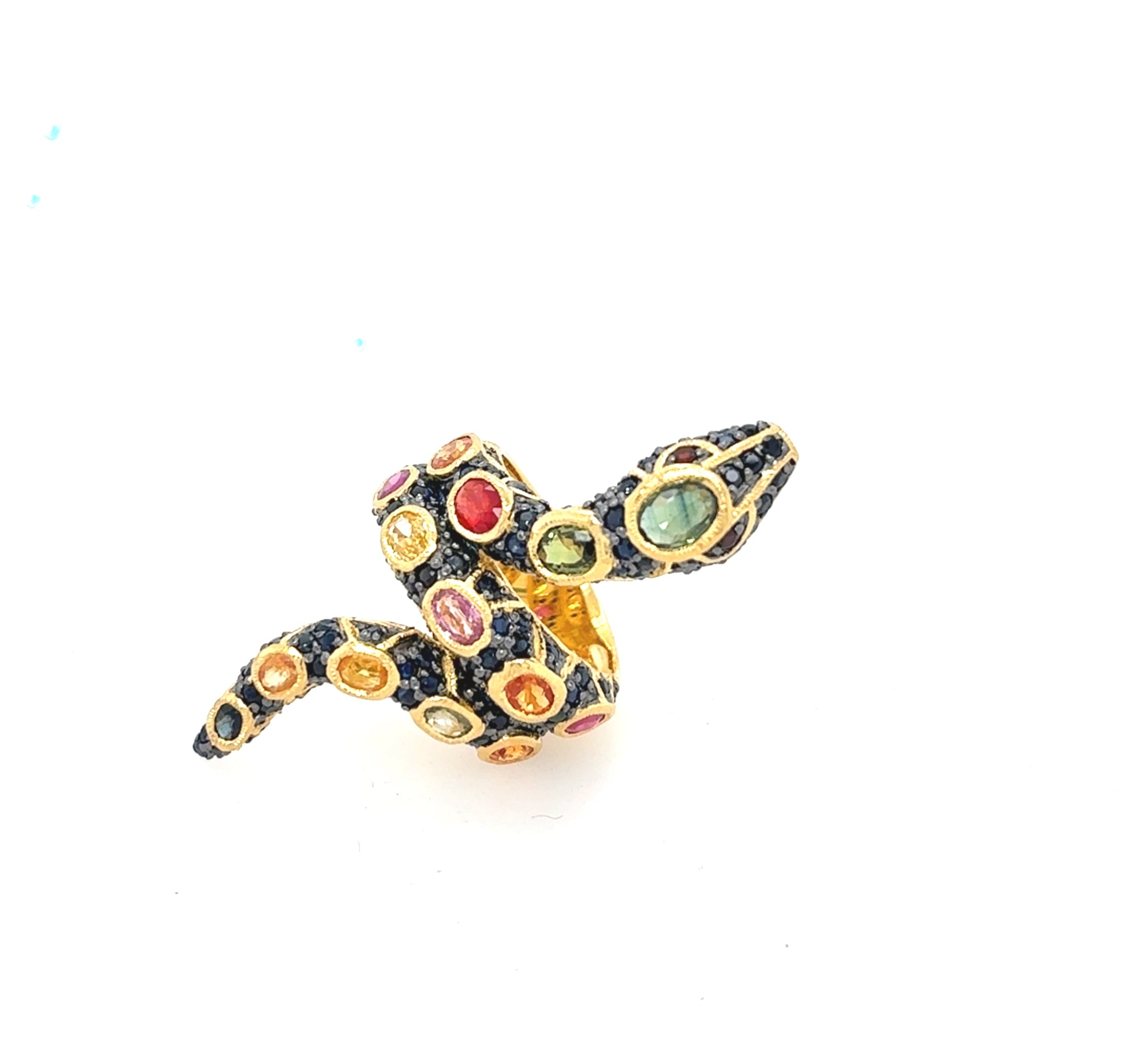 Anillo Snake Azul