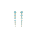 Zarcillos Dropping Circles Paraiba Chalcedony