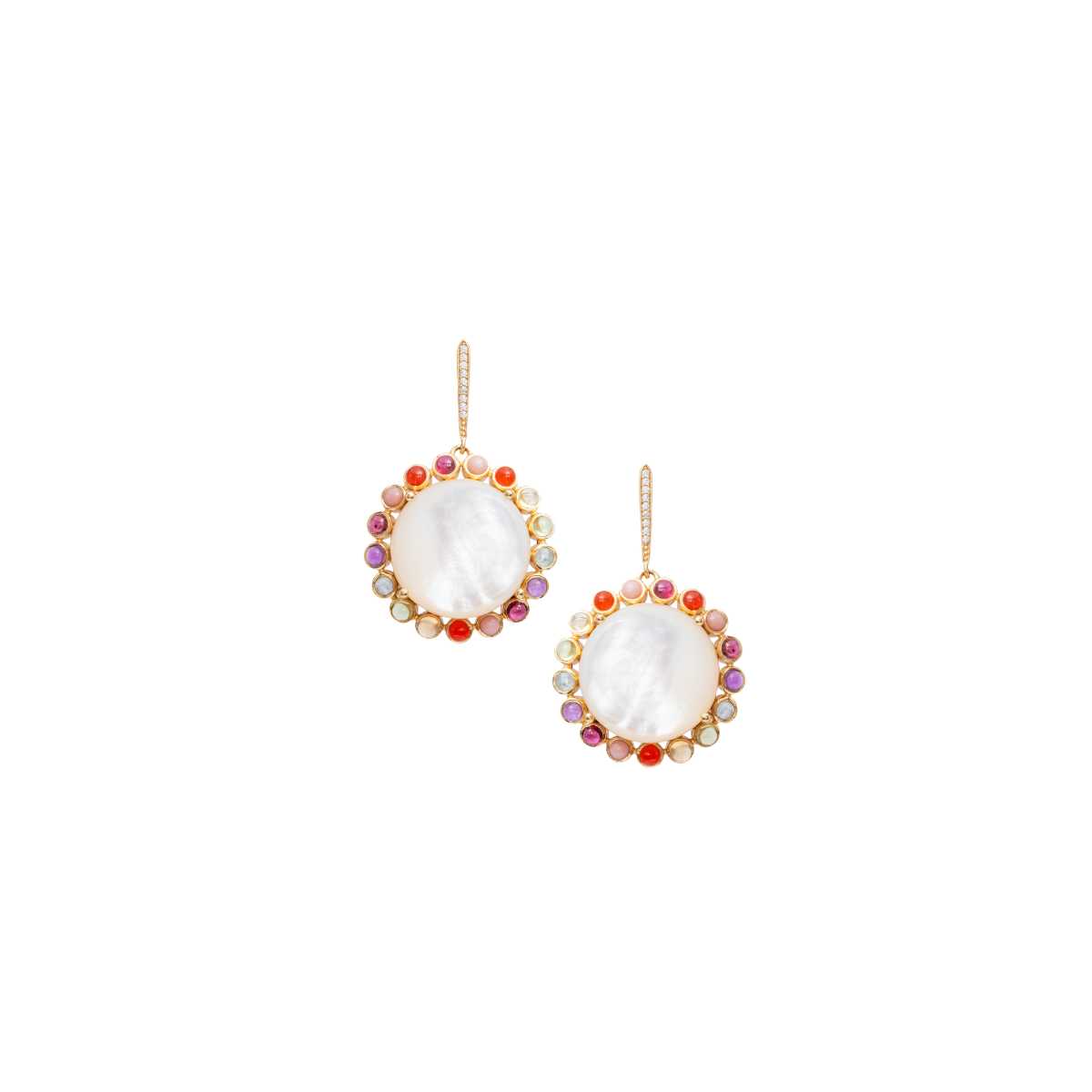 Zarcillos Mother of Pearl Flower
