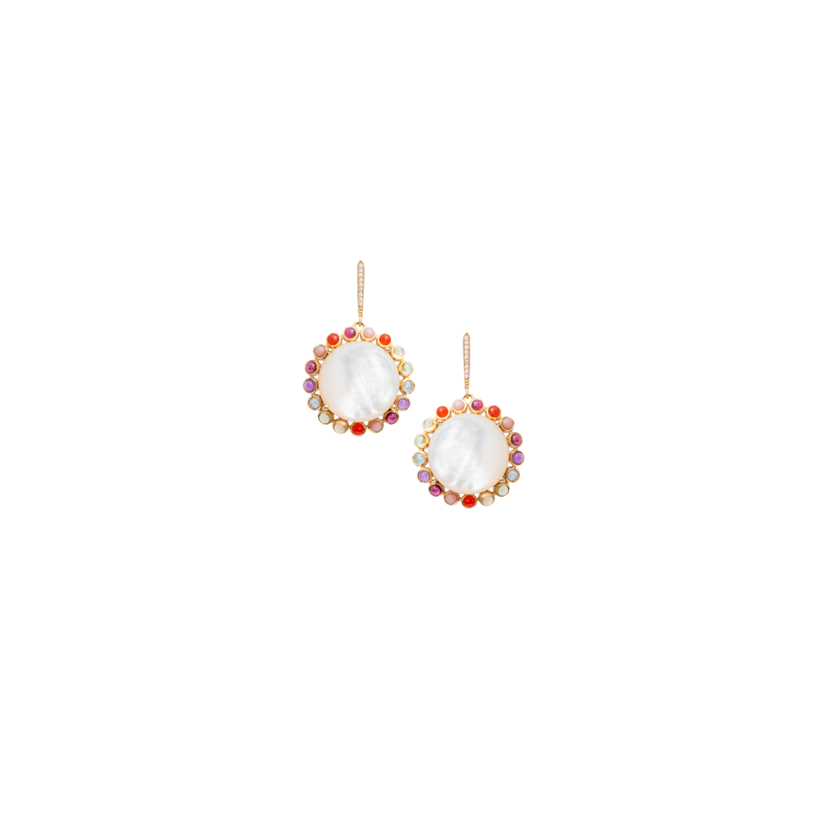 Zarcillos Mother of Pearl Flower
