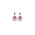 Zarcillos Purple Feathers